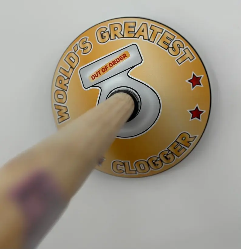 World's Greatest Clogger Plunger - Gag Gift, Novelty Item, White Elephant, Birthday, Joke, or Secret Santa, Funny Bathroom Decor