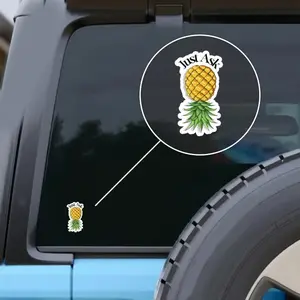 Pineapple Design Car Sticker, Waterproof Car Decal, Vehicle Exterior Decoration, Universal Car Exterior Decoration Accessories for Car, Laptop, Motorcycle & Water Bottle