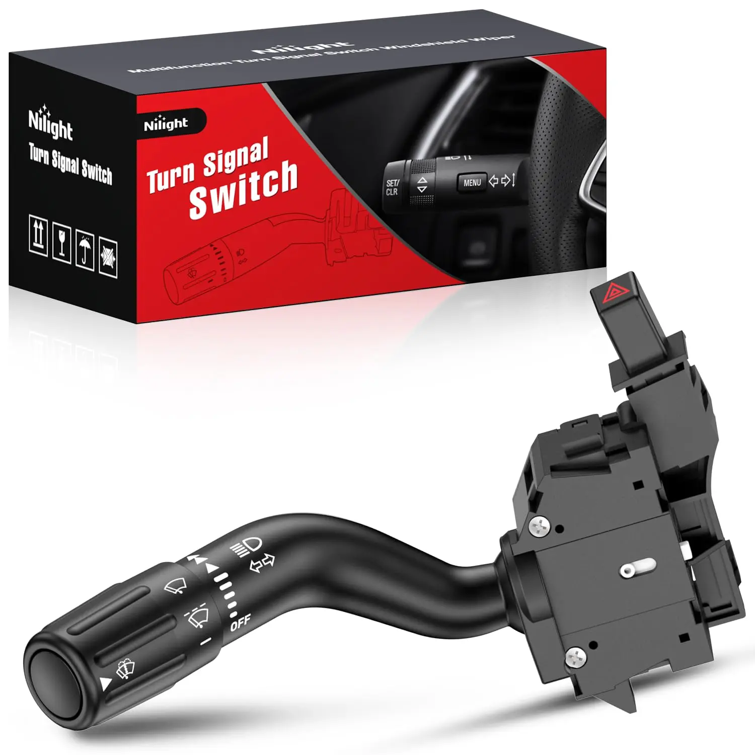 Nilight PP-ABS Multifunction Combination Lever Switch - Vehicle Turn Signal & Windshield Wiper Switch, Easy-to-Install, OEM-Design Compatible with 2008-2011 Ford Focus, Father's Day Gift
