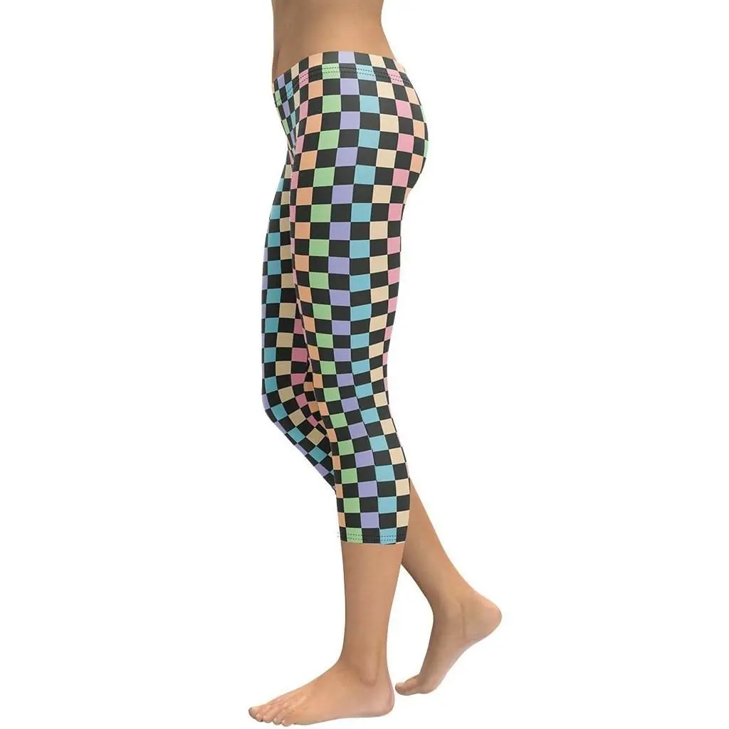 Pastel Checkerboard Capris