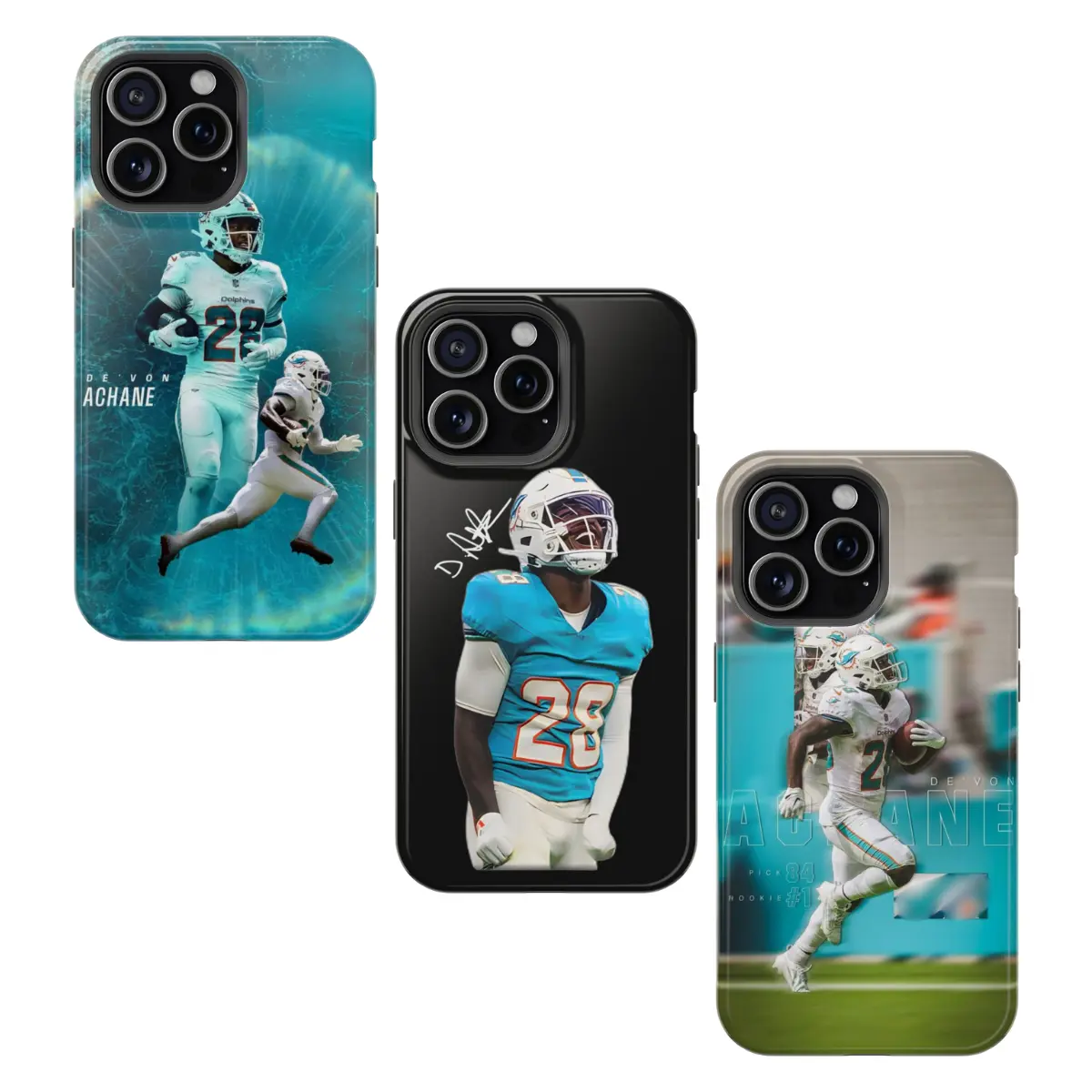 Devon Achane Phone Case, Phone Cover Compatible With iPhone 17 16 15 14 13 12 11 Pro Max X XS, Galaxy S25 S24 S23 S22 Ultra, Gift For Fans