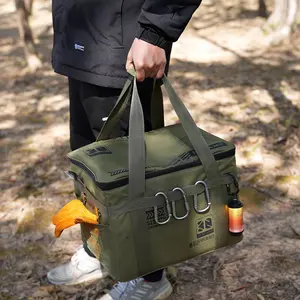 Expandable Double Deck Lunch Bag, Insulated Leakproof Lunch Tote with Tissue Pocket, Lightweight Cooler Bag for Men Women privacy pouch house organizers