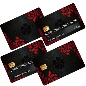 4pcs Ultra-Thin Vinyl Stickers for Credit Cards, Debit Cards, Key Tags, Waterproof, Scratch-Resistant, Non-Residue, Customizable Card Protection