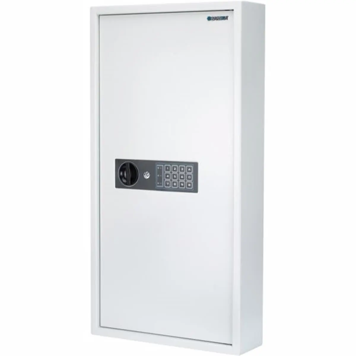 212 MAIN Home Security Safe - Solid Steel Anti-Theft Wall-Mount Safe Box with 180-Key Capacity, Dual-Lock Deadbolt, Digital Access (White)