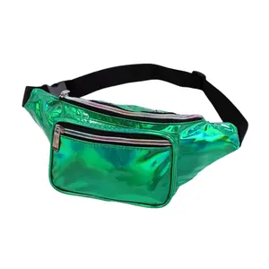 New Holographic PU Fanny Pack | Unisex Metallic Belt Bag