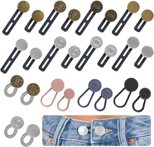 26 count Colors Buttons for Jeans, 3 Styles Button Extenders for Jeans, No Sew Button Extenders for Pants, Metal  Pants Button Extender for Women Men