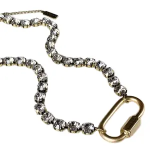 Rosie Crystal Carabiner Necklace fashion jewelry