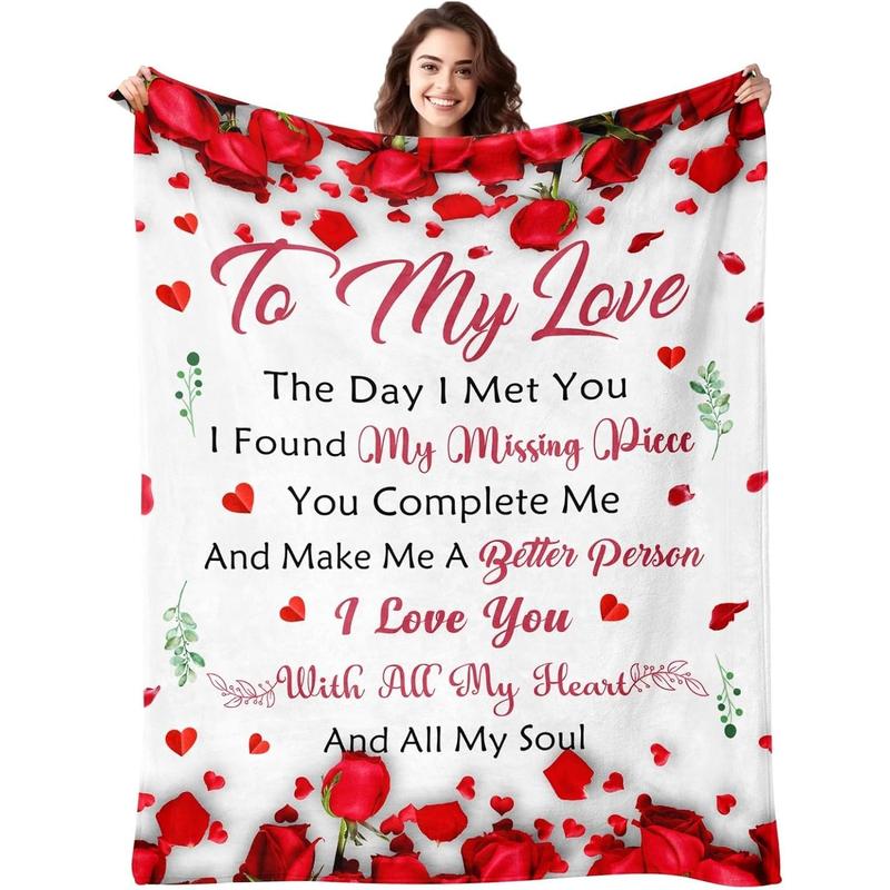 Gifts for Her Wife Girlfriend - to My Love Blanket - Anniversary Romantic Gift for Women - I Love You Gifts for Her - Wife Girlfriend Birthday Gift Ideas - Christmas & Valentines Day - 50"x60"
