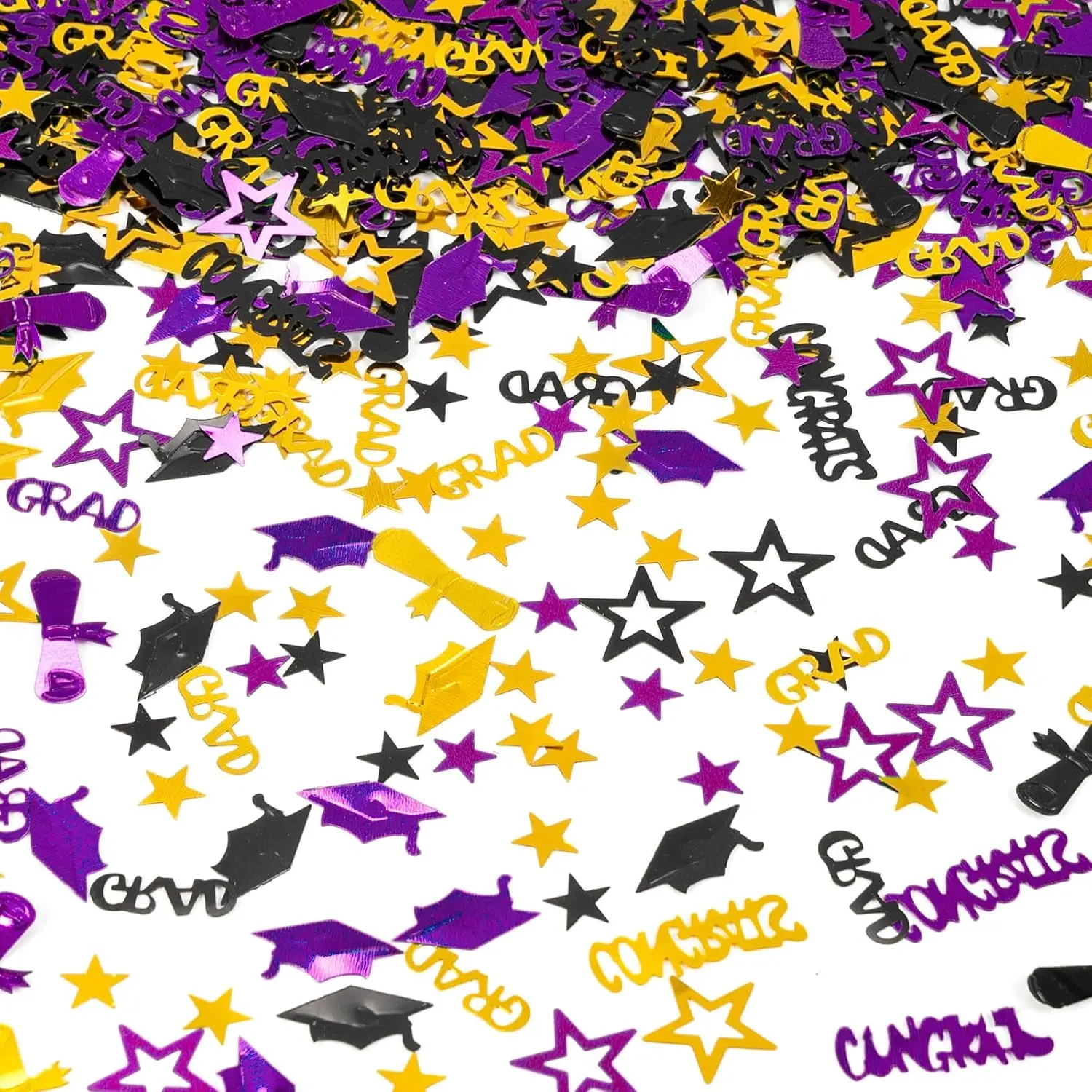 and Black Graduation Confetti 2026, 1000 count Congrats Grad Confetti Class of 2026 Party Table Centerpiece for 2026 Graduation Party Decorations