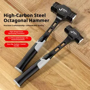 Square-Head Hammer - Masonry Demolition Tool for Construction - Heavy-Duty Octagonal Square-Head Hammer