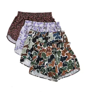 Women's Camo Shorts for Gym Yoga Workout | Tummy Control Camouflage Fitted Biker Shorts | Breathable Summer Everyday Activewear