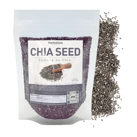 Herbalista - Premium Natural Chia Seeds | Semillas de Chia Naturales de Mexico |  with Omega-3, Non-GMO, Gluten Free, Keto Diet Friendly, Vegan, Good Source of Fiber
