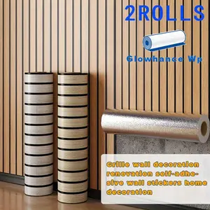 Modern 3D Self-Adhesive Wall Panels, Textured Grille Design, Ideal for Living Room, Bedroom, Office, Soundproof Foam, Easy DIY Installation, Self Adhesive Wallpaper, Decorative Wallpaper