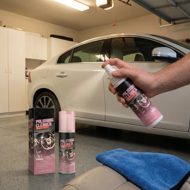 Car Interior Polish & Cleaner – All-in-1 Formula for Leather, Vinyl & Plastic, Restores Shine & Protection in One Step