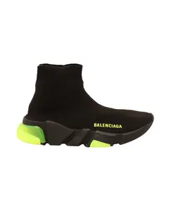 Pre-owned Balenciaga Balenciaga Speed Clear Sole Sneakers in Black Polyamide by Rebag