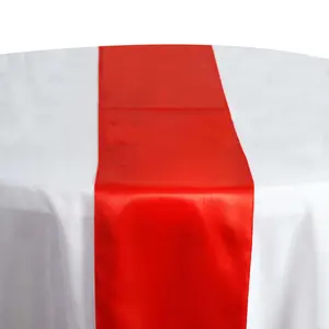 Satin Table Runner 12"x108" Red - Stylish Table Linen