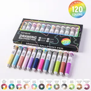 3/6/12 Pack Multicolor Pens, 28/60/120 Colors, 10-in-1 Colored Ballpoint Pen, 0.8mm Fine Point Smooth Writing, Retractable Ballpoint Pens, Drawing Pens for Office School Students Gifts