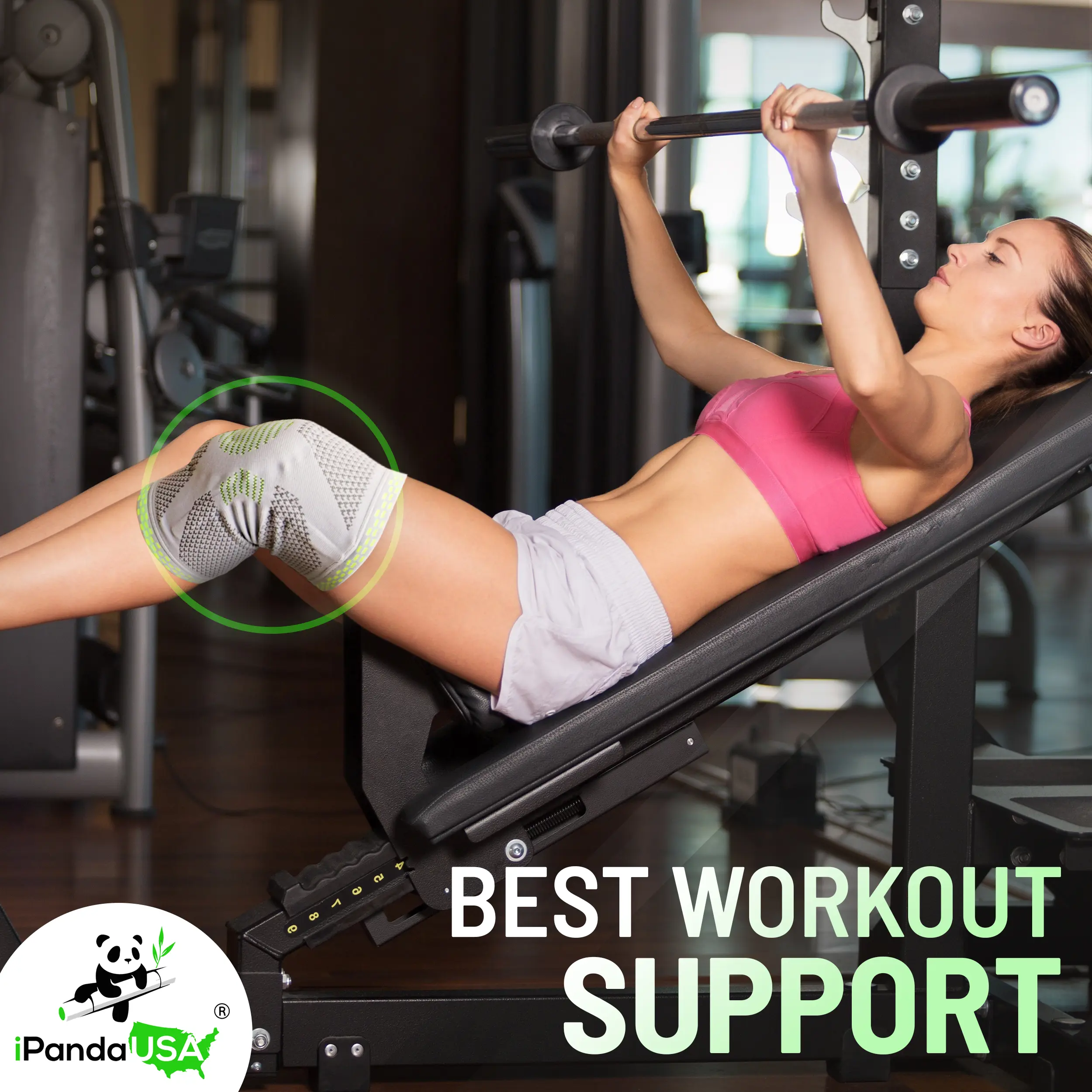 iPandaUSA is a knee compression sleeve that provides maximum support for knee injuries and maximum comfort.