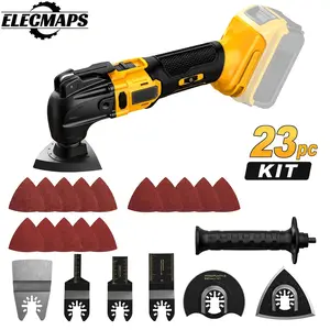 ELECMAPS Oscillating Multi-Tool , Brushless Motor, 6-Speed, LED Light, 21000RPM, Cutting & Sanding Kit,  Includes A Woodworking Cutting Blade And A Sanding Pad.