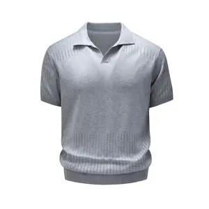 2026 #SummerVibes Knitted Short-Sleeved Polo Shirt - Men's and Women's Version - Simple and Elegant Collar - Casual Half-Sleeve T-Shirt