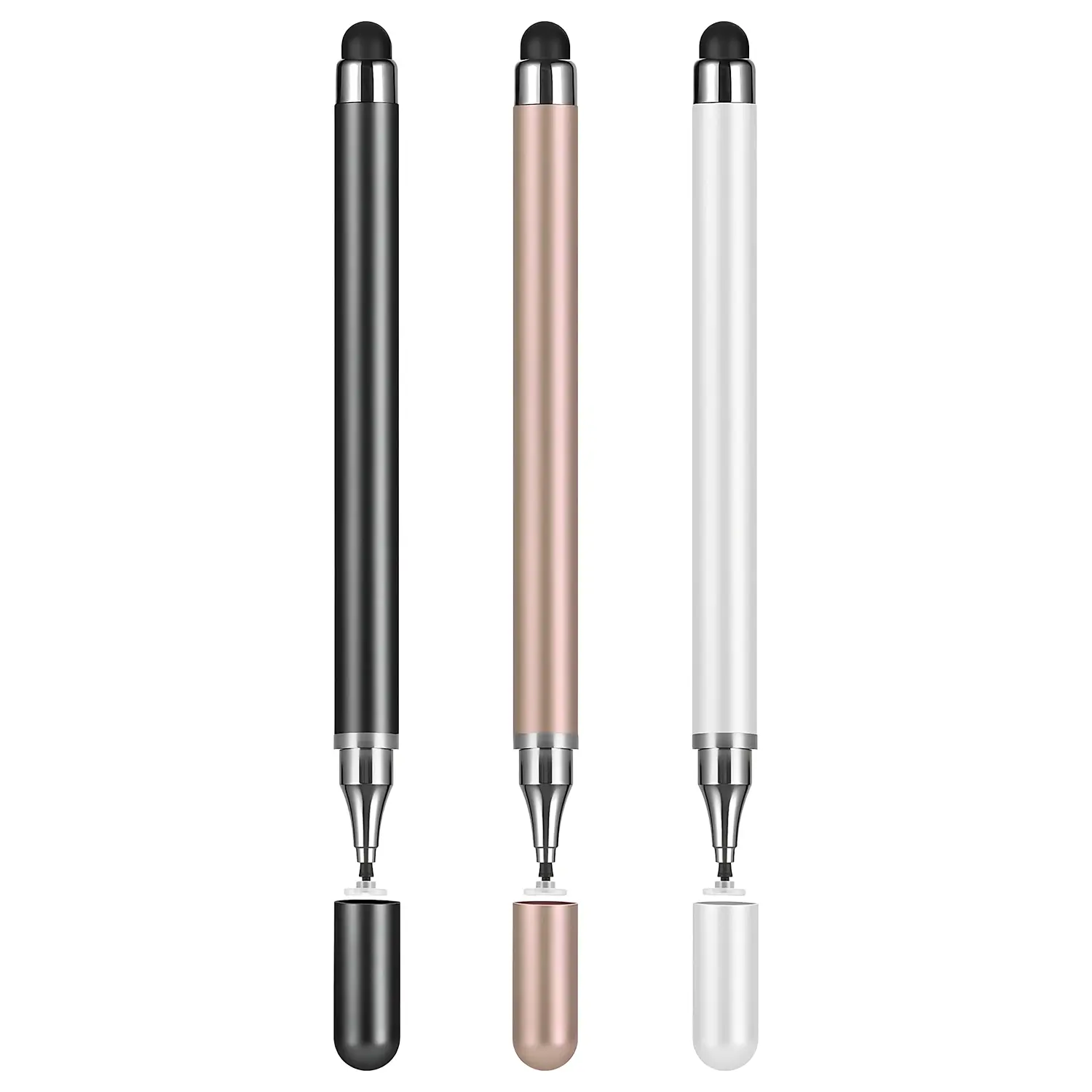 3PCS Tablets Stylus Pen for All Touchscreen Devices with Precision Disc Tip | 2-in-1 Universal Stylus Compatible with Android, Phone, and Nintendo Switch, Perfect for Writing, Drawing, and Note-Taking