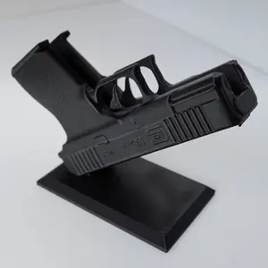 Handgun Shape Men's Card Holder, 3D Printed Pla Namecard Stand, Desktop Storage Rack, Office Desk Decor, Business Gift