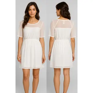 White Lace Short Dress