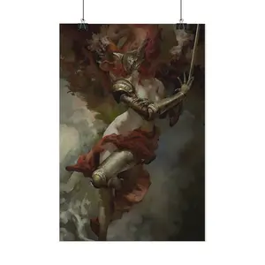 Malenia Blade of Miquella Canvas Wall Art Elden Ring Game Poster, High Quality Eco-Friendly Goddess Painting, Aluminum Framed or Frameless Decor for Gaming Room