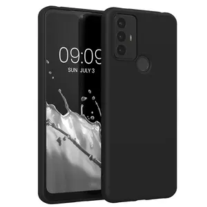 Mobile Phone Case For TCL 30 E / TCL 30 SE, Slim Shockproof Flexible Black Matt Soft Silicone Protective Phone Case Cover