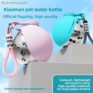 Foldable Spherical Pet Water Bottle, Portable Outdoor Drinking Cup for Small Dogs