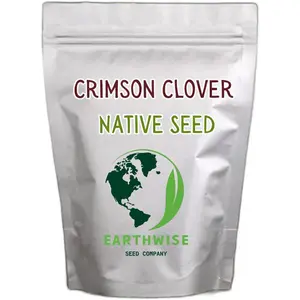 Earthwise Crimson Clover Seed (Trifolium Incarnatum) – 1 lb Bag – Covers Up to 1,000 sq ft – Over & Over Variety