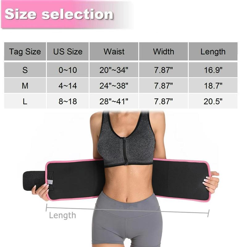 Sauna Sweat Ab Waist Trainer Belt for Women and Men - Sweat Band Waist Trainer Belt for Sports Training Gym Workouts, Men Women Sportswear, Womenswear, Fajas Para Mujer, 3 Adjustable Sizes, 5 Color Choose