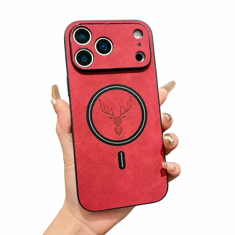 OREKROY Elk Deer Design PU Leather Smartphone Casing For iPhone 18