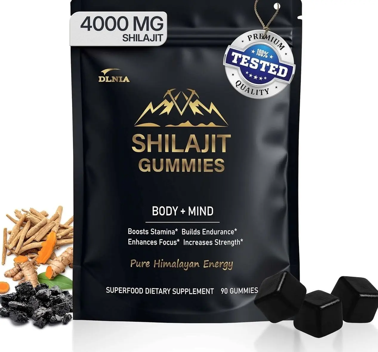13-in-1 Shilajit Gummies with KSM-66® Ashwagandha | 4000 mg Himalayan Shilajit Extract (20:1), Choline & Botanicals | Sugar-Free, Vegan | Energy, Focus & Daily Vitality Support for Men & Women