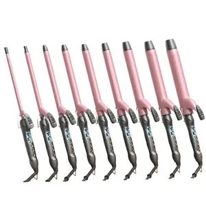 Curling Iron 1 inch with Ceramic Coating, Large Barrel Curling Wand for Long Hair, Adjustable Temp,Auto Shut Off,Travel,Safe and Anti-Scalding ，LCD curling iron