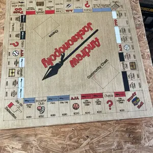 Custom Wood Monopoly-Style Game Board