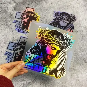 Cross Car Sticker, Laser Waterproof Vinyl Sticker for Car Windows, Bumper, Windshield, Motorcycle Front Fairing, Scooter Body, Easter Gift, Decal For Cars