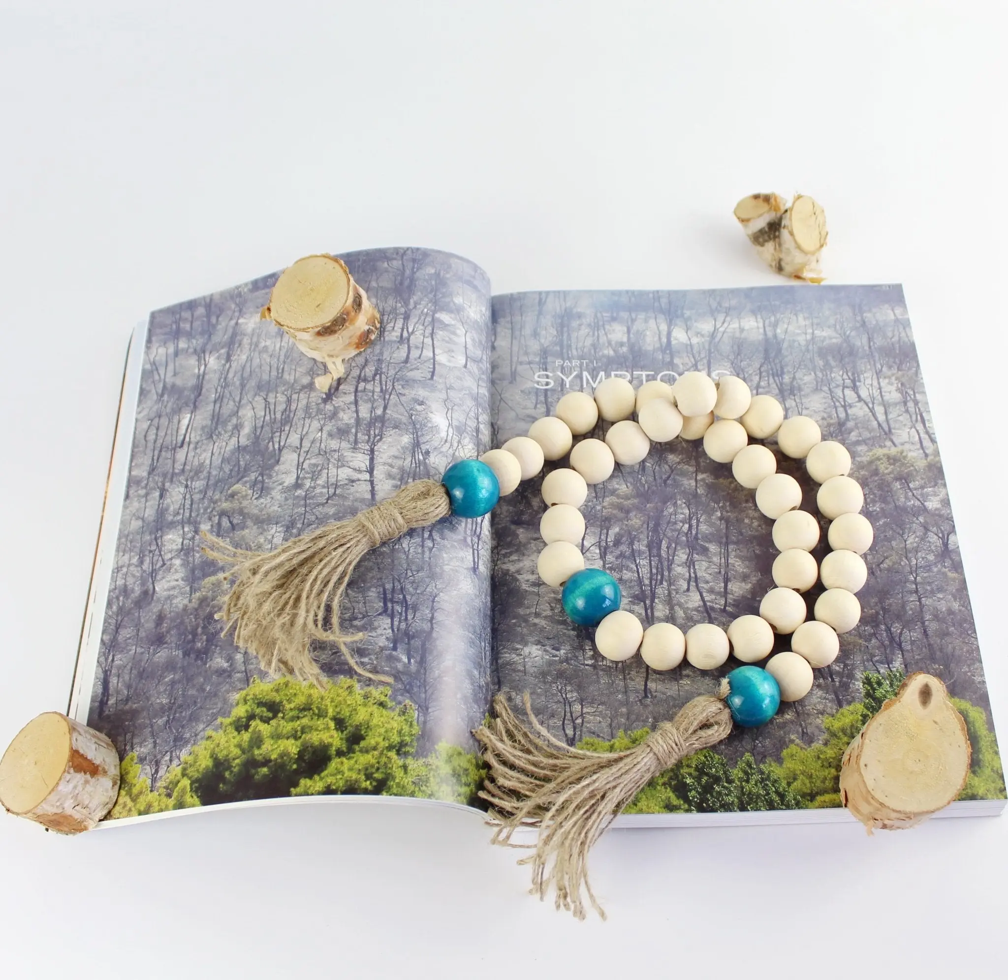 Isla Handmade Wood Beaded Garland