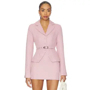 MORE TO COME Fawm Blazer in Pale Pink