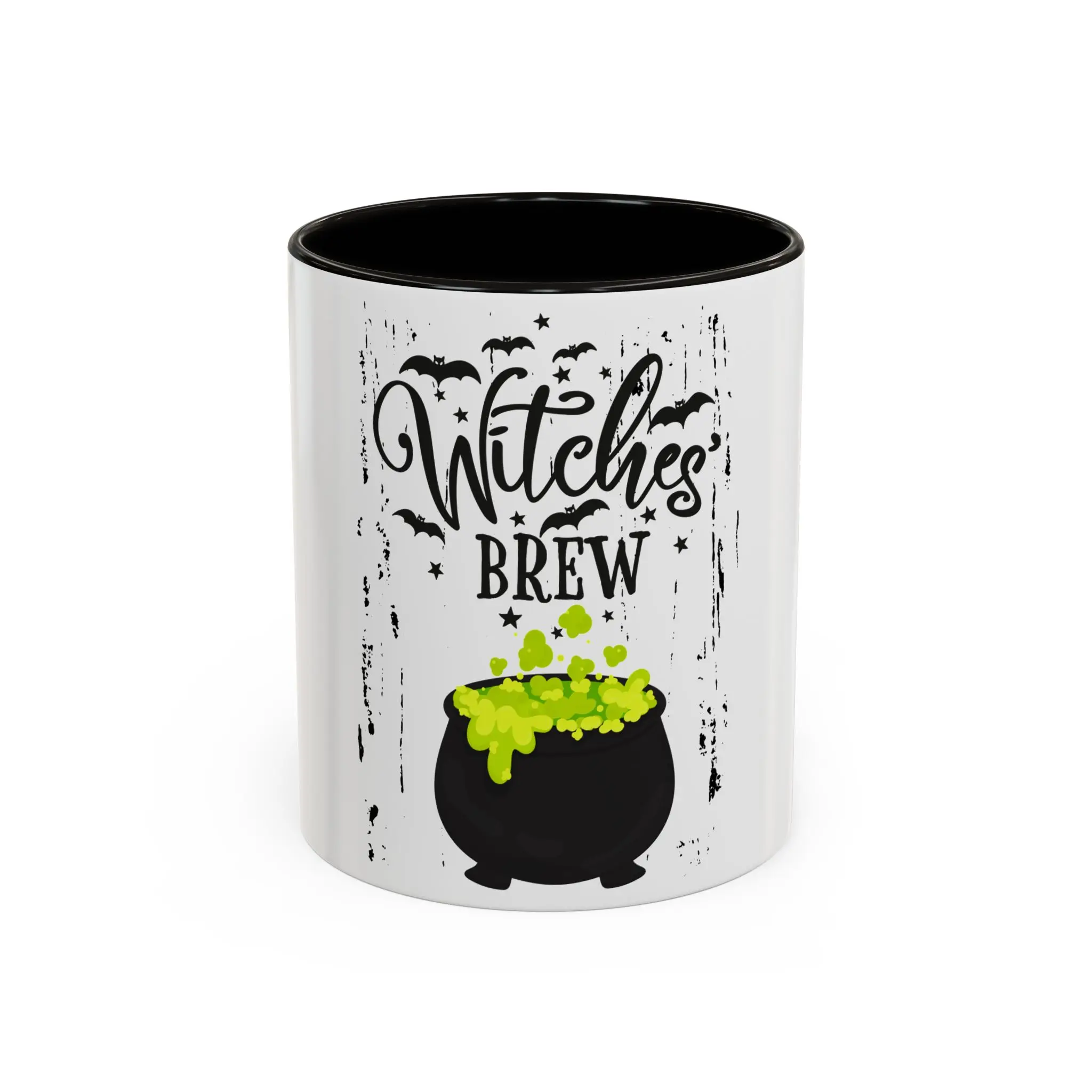 Witches Brew Cauldron Mug | Halloween Coffee Cup, Black Handle