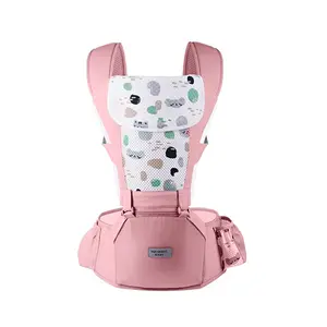 Ergonomic Baby Hip Seat Cartoon Pattern Printed Carrier for Newborn Infants - Windproof 360 Realistic Doll Baby Carrier