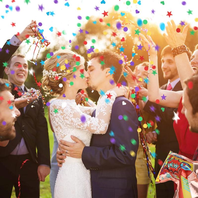 30 Pcs Fireworks Guns Handheld Confetti Poppers Multicolor Inflatable Confetti Fireworks Gun Confetti Shooter for Party Supplies Birthday Wedding Valentine's Day Irish Decor Favors