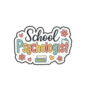 School Psychologist Sticker | Cute Waterproof Vinyl Decal