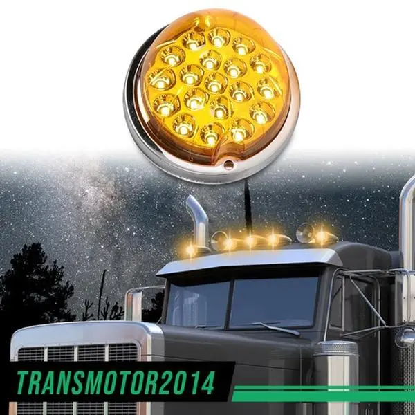 G-PLUS Motor Interior LED/Yellow Lens Watermelon (19 LED) Marker Front Turn Signal Light Universal