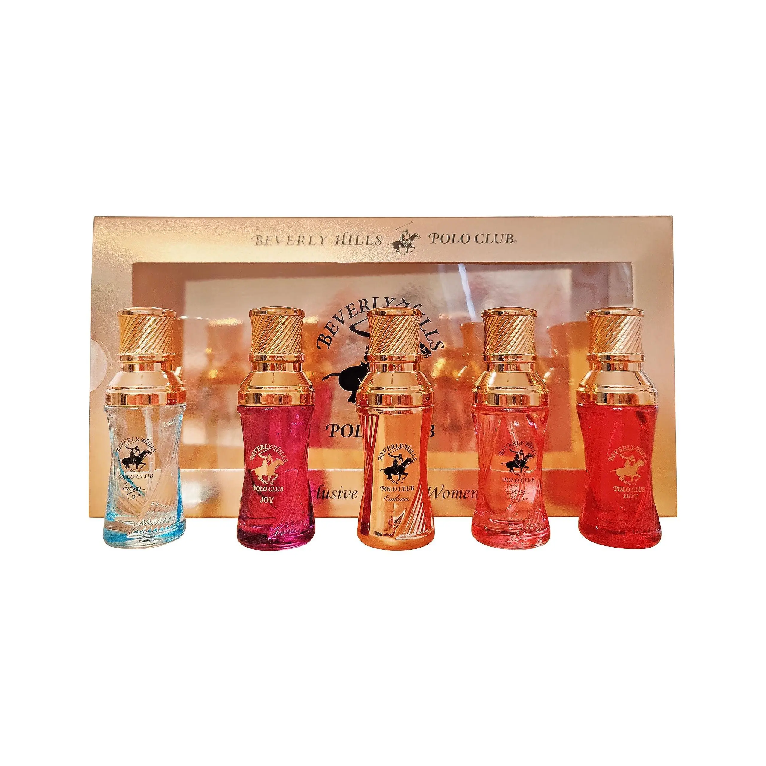 Beverly Hills Polo Club | Exclusive 5PC Fragrance Set for Women – Glamorous Collection of Signature Scents – Long-Lasting All-Day Feminine Fragrances | Ideal for Everyday Wear, Travel, Gifting, or Special Occasions