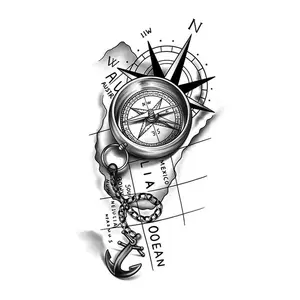 Xoriginal  Compass Temporary Tattoo – Symbol of Freedom, Choice & Self Direction NAVIGATE YOUR PATH • BOLD COMPASS TEMPORARY TATTOOS • FOR EXPLORERS & DREAMERS • WATERPROOF & LONG-LASTING