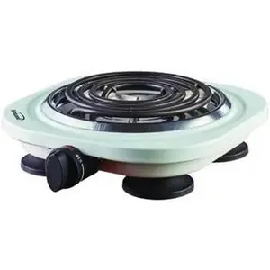 Brentwood 1000W Electric Single Burner - White, Lightweight & Portable