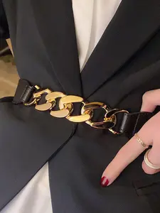 Women's Street Trend Chunky Chain Belt, Exquisite Belt, Trendy Elastic Minimalist Belt, Stylish Belts, Chic All-match Stylish Clothes Accessories for Party Decor