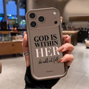 God prays and blessesSuitable for iPhone 17 15, 16, 14, 17 Pro Max Air 13, 12, 11 XR XS Plus E phone case, soft TPU bumper anti drop protection, sturdy and durable, suitable for girls
