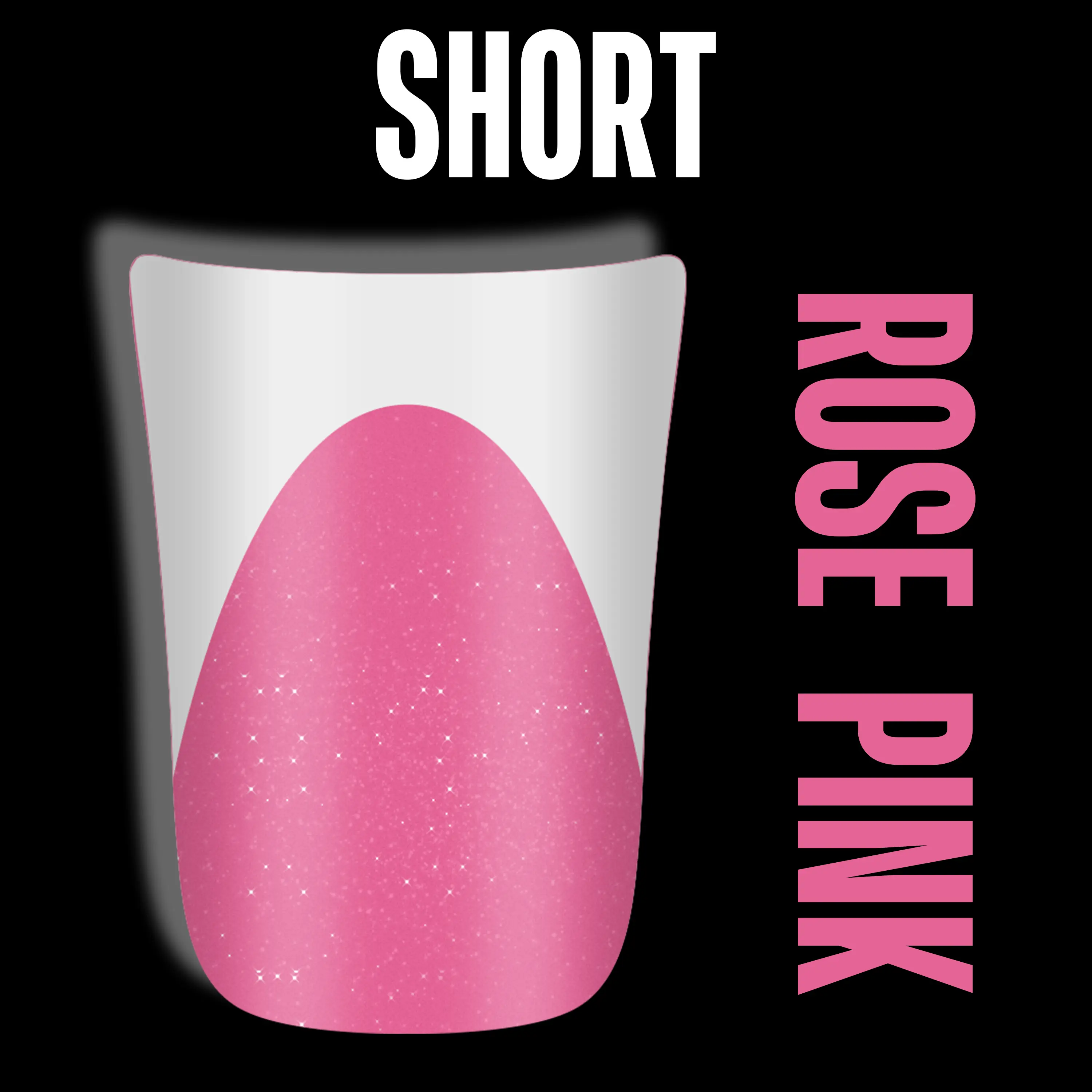 White French Tips Short Duck Nails Rose Pink